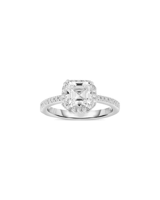 Genevive Jewelry White Silver Cz Ring
