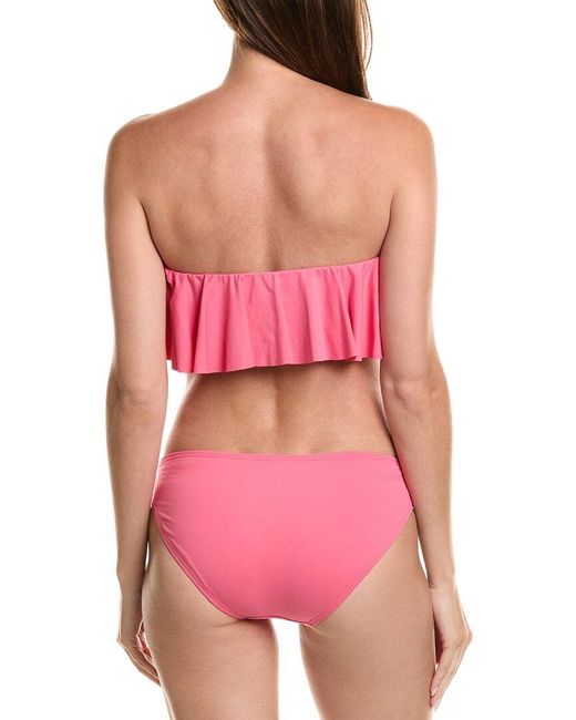 Kate Spade Red 2Pc Bandeau Bikini Set