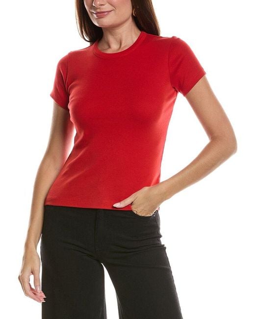 Vince Red Shrunken 90S T-Shirt