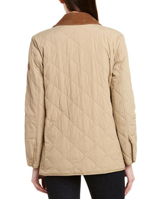 diamond quilted barn jacket