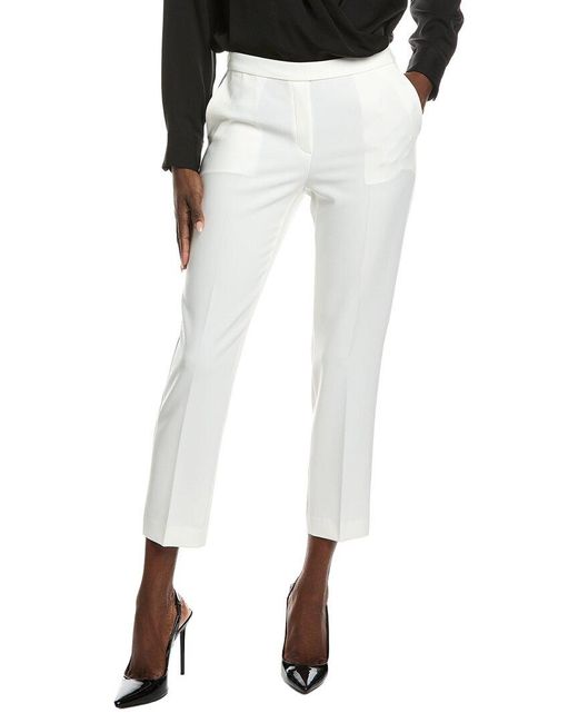 Theory White Treeca Modern Pant