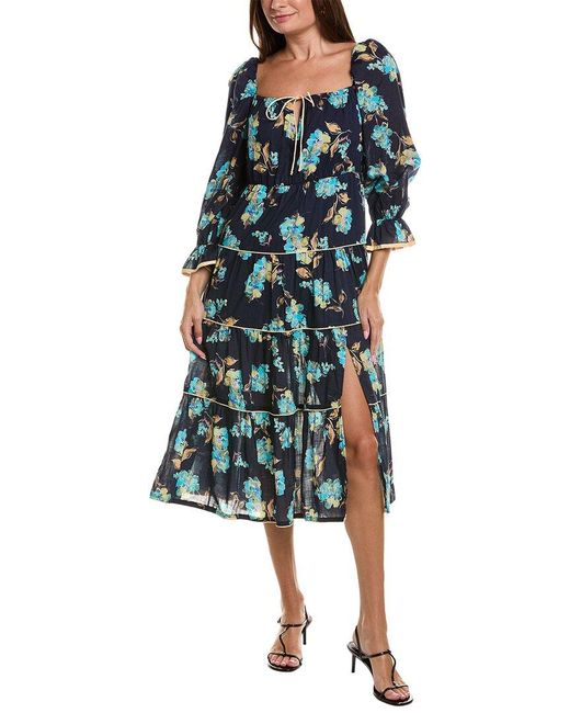 Garrie B Blue Midi Dress