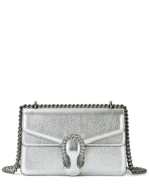 Tiffany & Fred Paris Gray Pebbled Leather Crossbody