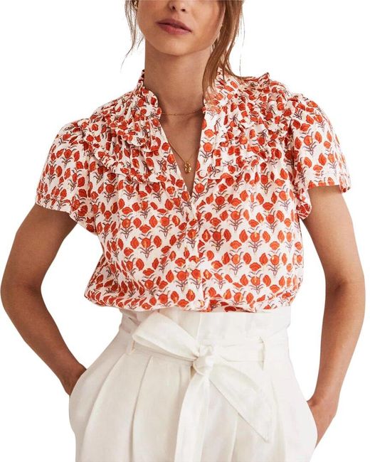 boden eliza satin shirt