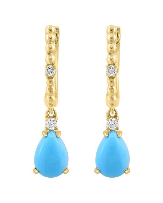 Effy Fine Jewelry Blue 14K 1.67 Ct. Tw. Diamond & Earrings