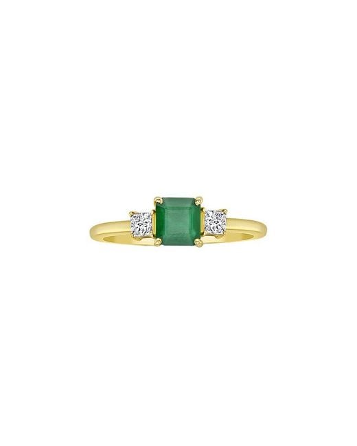 Forever Creations USA Inc. Green Forever Creations 14K 0.80 Ct. Tw. Diamond & Emerald Ring