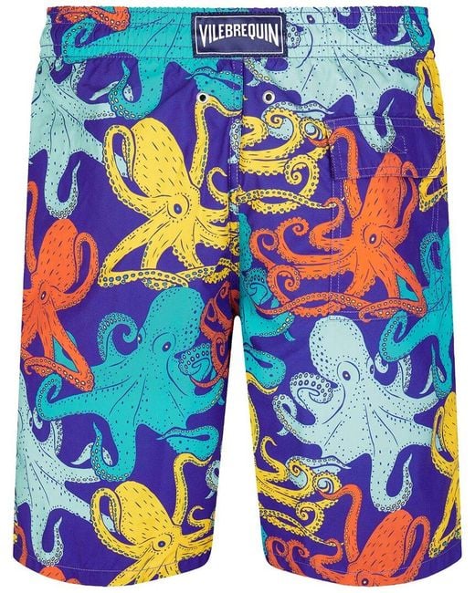 Vilebrequin Blue Octopussy Longer Short for men