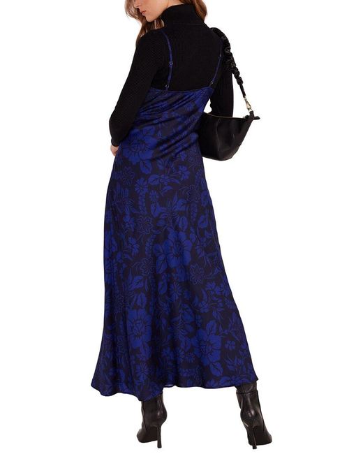 MINKPINK Blue Vivi Bias Maxi Dress