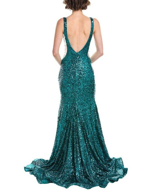 Jovani Green Sequin Gown