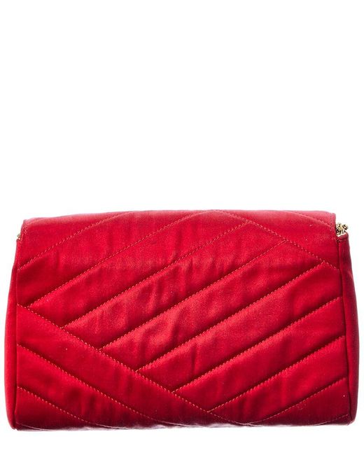 Chanel Red Satin Cc Single Flap Shoulder Bag (authentic Pre-owned)