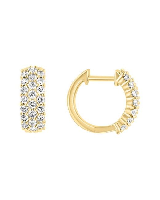Effy Fine Jewelry Metallic 14K 0.97 Ct. Tw. Diamond Earrings