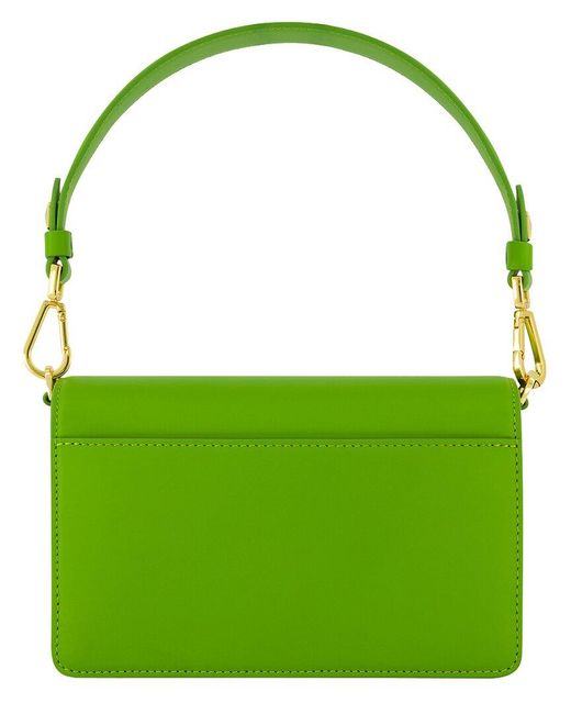 Mac Duggal Green Mini Leather Shoulder Bag