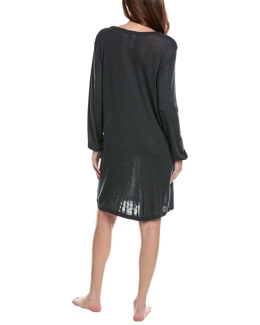 Hanro Black Sleep Wool-blend Nightgown