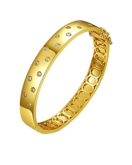 Rachel Glauber Metallic 14K Plated Bangle Bracelet