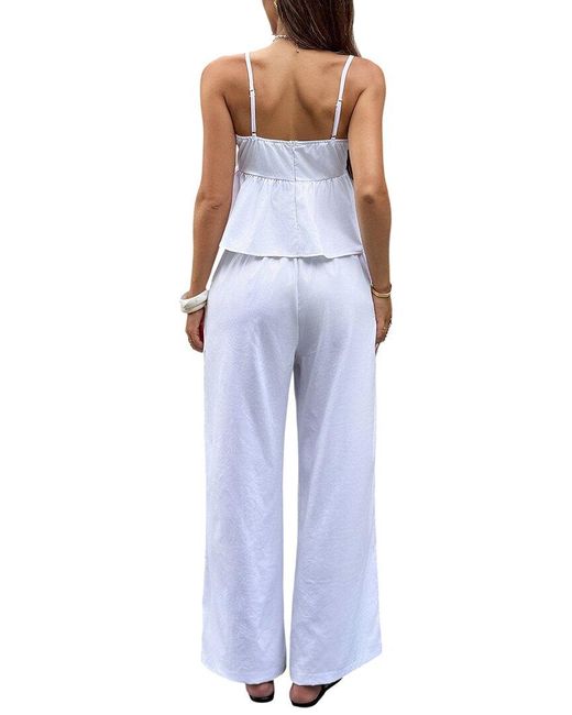 Adelin May Blue 2Pc Top & Pant Set