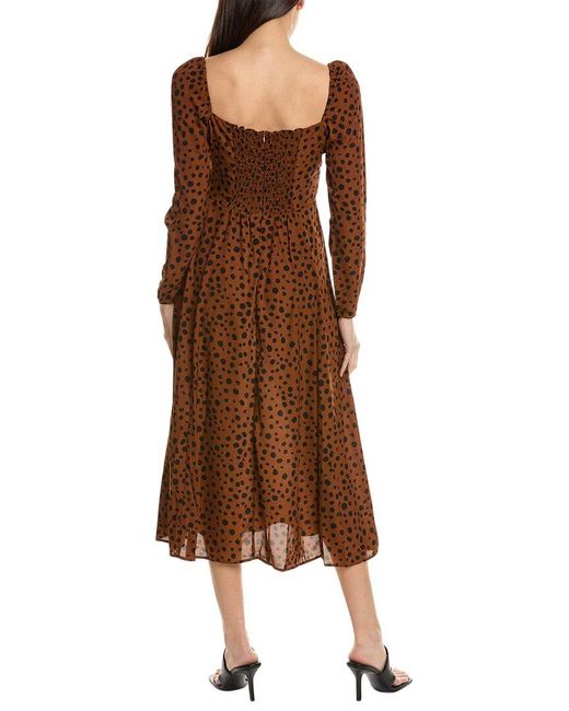 Seraphin Brown Lenon Dress