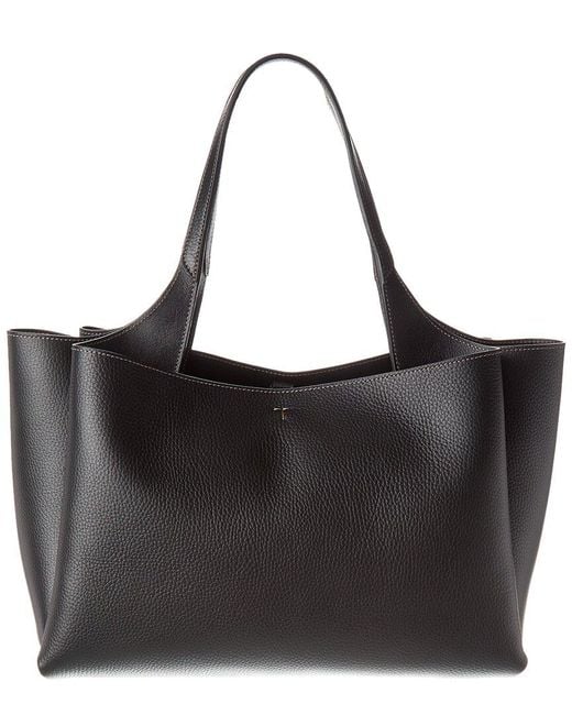 Tod's Black Logo Medium Leather Tote