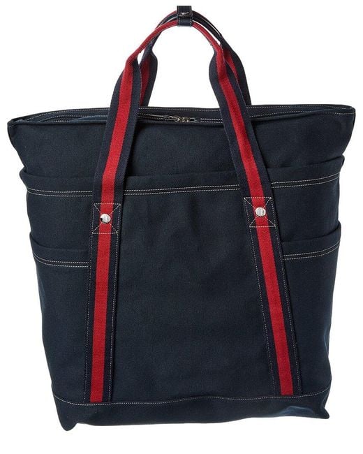 Gucci Blue Coat Of Arms Large Canvas Tote for men