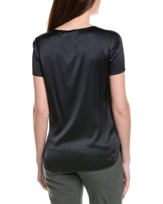 Max Mara Black Cortona Silk-Blend Top