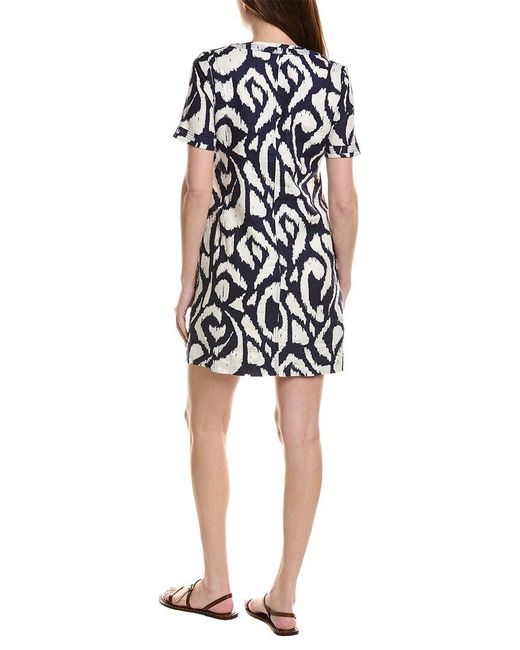 Tommy Bahama White Two Palms Inlet Ikat Linen Mini Dress