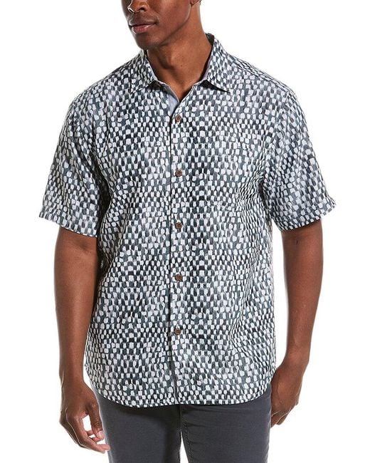 Tommy Bahama Blue Coconut Point Sandbar Geo Shirt for men