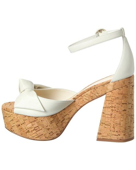 Alexandre Birman Metallic Maxi Clarita Flare 120 Leather Sandal
