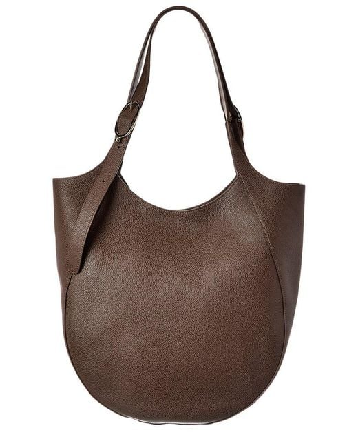 Longchamp Brown Le Foulonné Extra Large Leather Tote