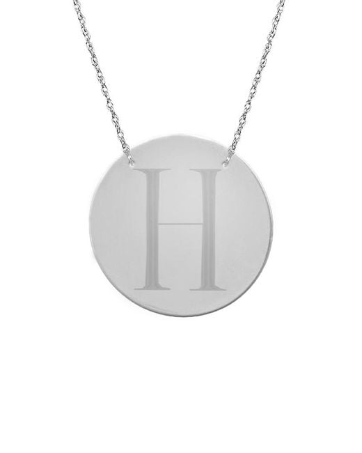Jane Basch Gray Silver Initial Pendant (a-z)
