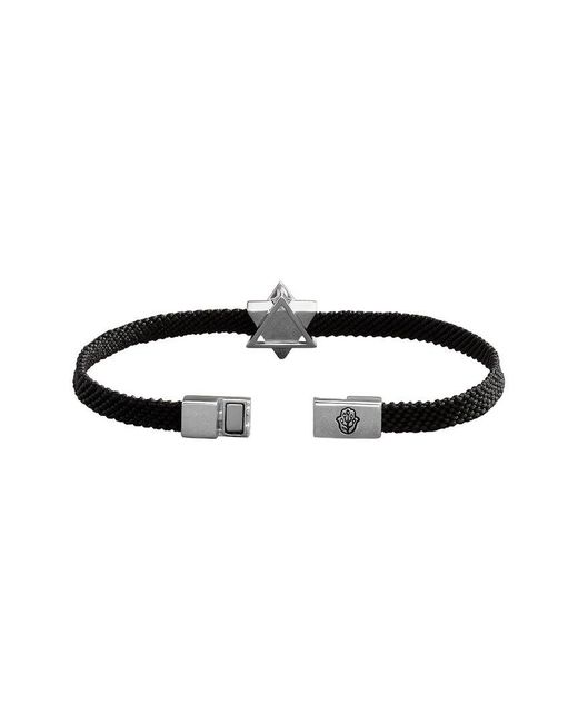 Karma and Luck Black Plated Lapis Magnetic Bracelet