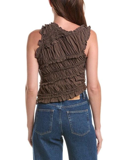 Free People Blue Sands Smocked Top