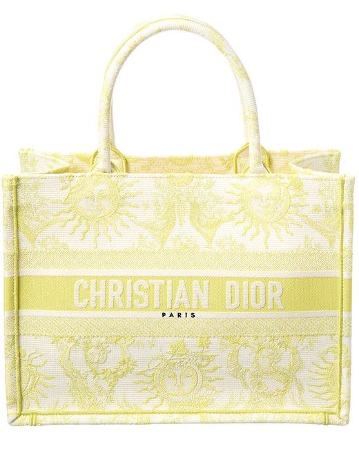 Dior Yellow Book Canvas Tote