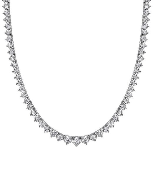 Rina Limor Metallic 14K 4.04 Ct. Tw. Diamond Tennis Necklace