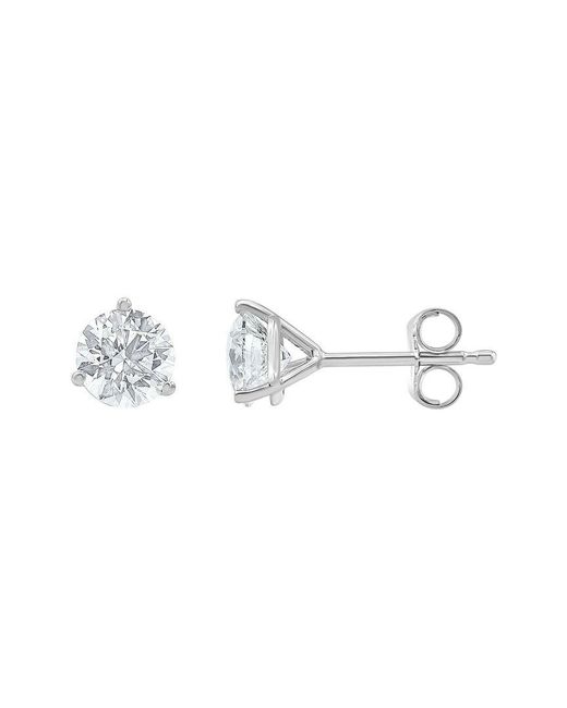 Lab Grown Diamonds Metallic 14K 3.00 Ct. Tw. Lab-Grown Diamond Studs
