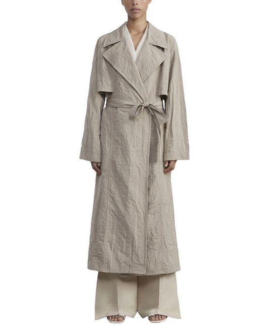Lafayette 148 New York Gray Belted A-line Jacket