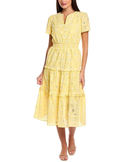 Tahari Yellow Maxi Dress