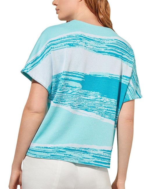 Ming Wang Blue Knit Tunic