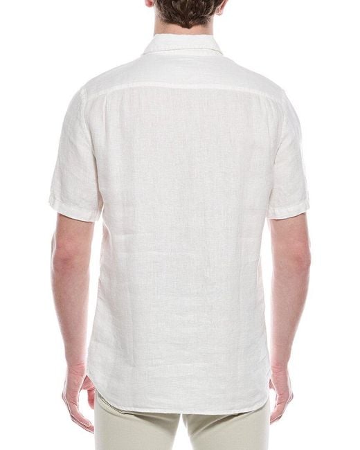 Faherty Brand White Palma Linen Shirt (Tall) for men