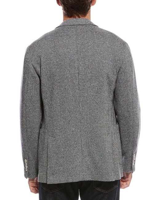 Brunello Cucinelli Gray Wool & Cashmere-Blend Jacket for men