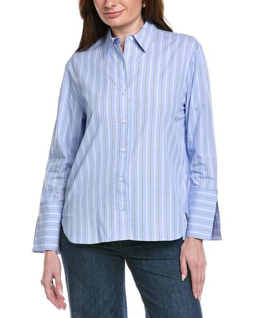 Kenneth Cole Blue Cuffed Button Shirt