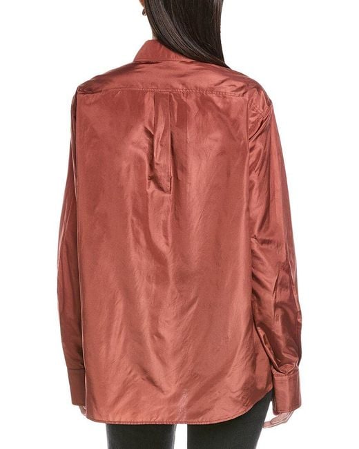 Valentino Red Silk Shirt