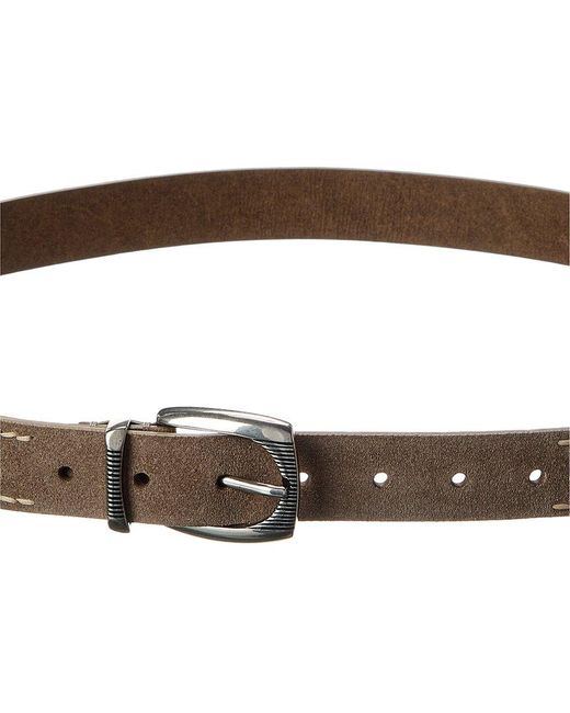 Brunello Cucinelli Brown Suede Belt for men