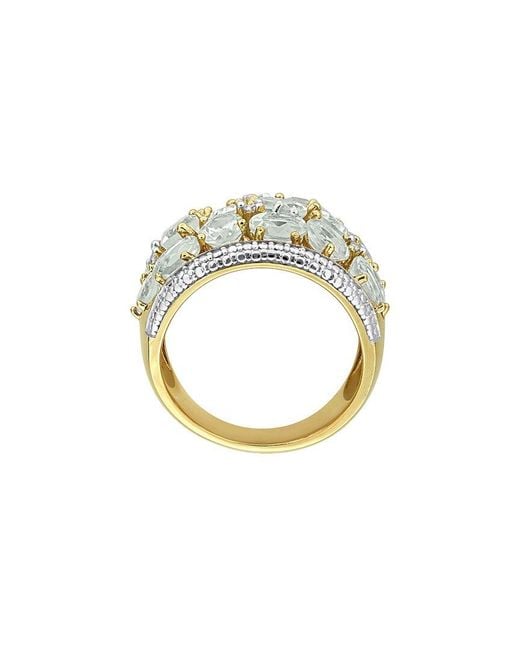Rina Limor White Plated 6.02 Ct. Tw. Diamond & Quartz Ring