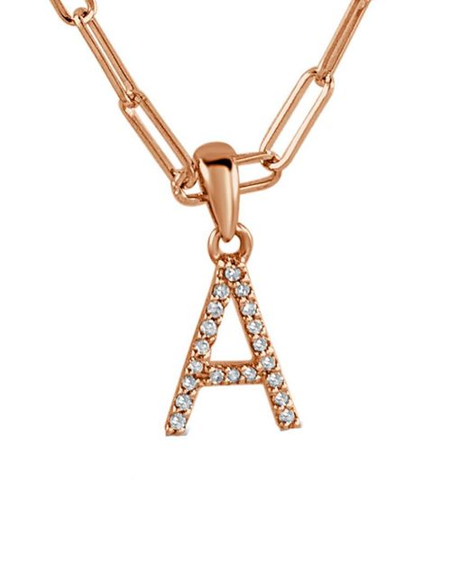 Sabrina Designs Metallic 14k 0.08 Ct. Tw. Diamond A-z Initial Necklace (a-z)