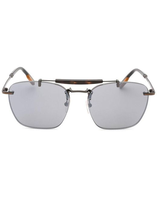 Zegna Metallic Ez0155 59mm Sunglasses for men