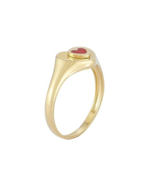 Ember Fine Jewelry White 14K Heart Signet Ring