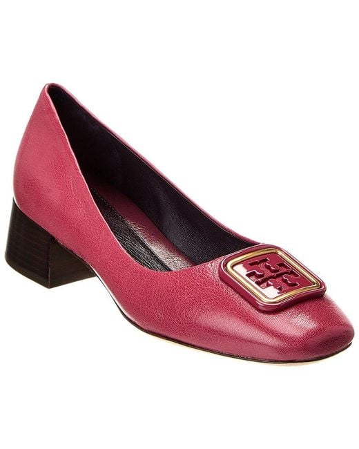 Tory Burch Pink Georgia Leather Pump