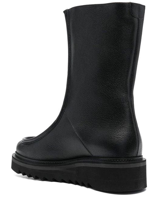 Ferragamo Black 50Mm Leather Boot
