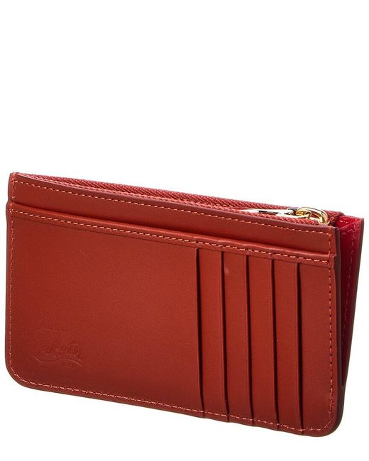 Christian Louboutin Red Loubi54 Leather Card Holder