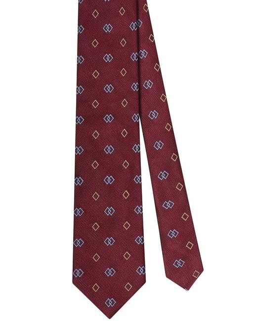Robert Talbott Purple Silk Diamond Jacquard Best Of Class Necktie for men