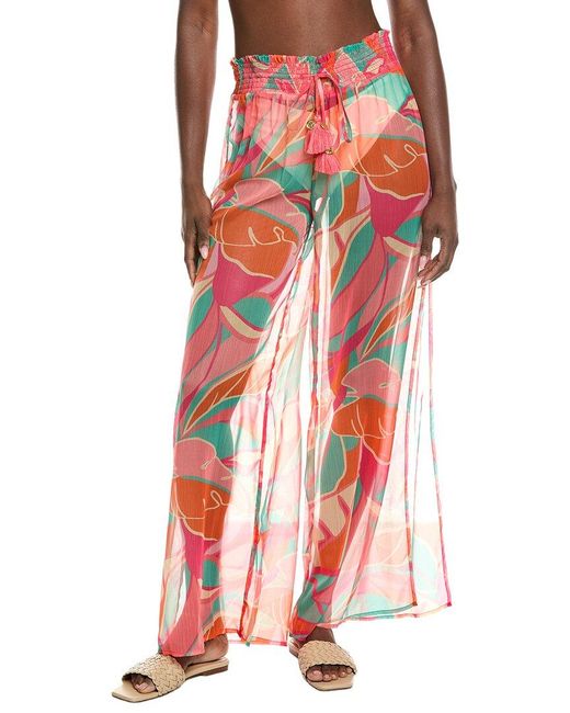 Ramy Brook Red Haley Cover-Up Pant